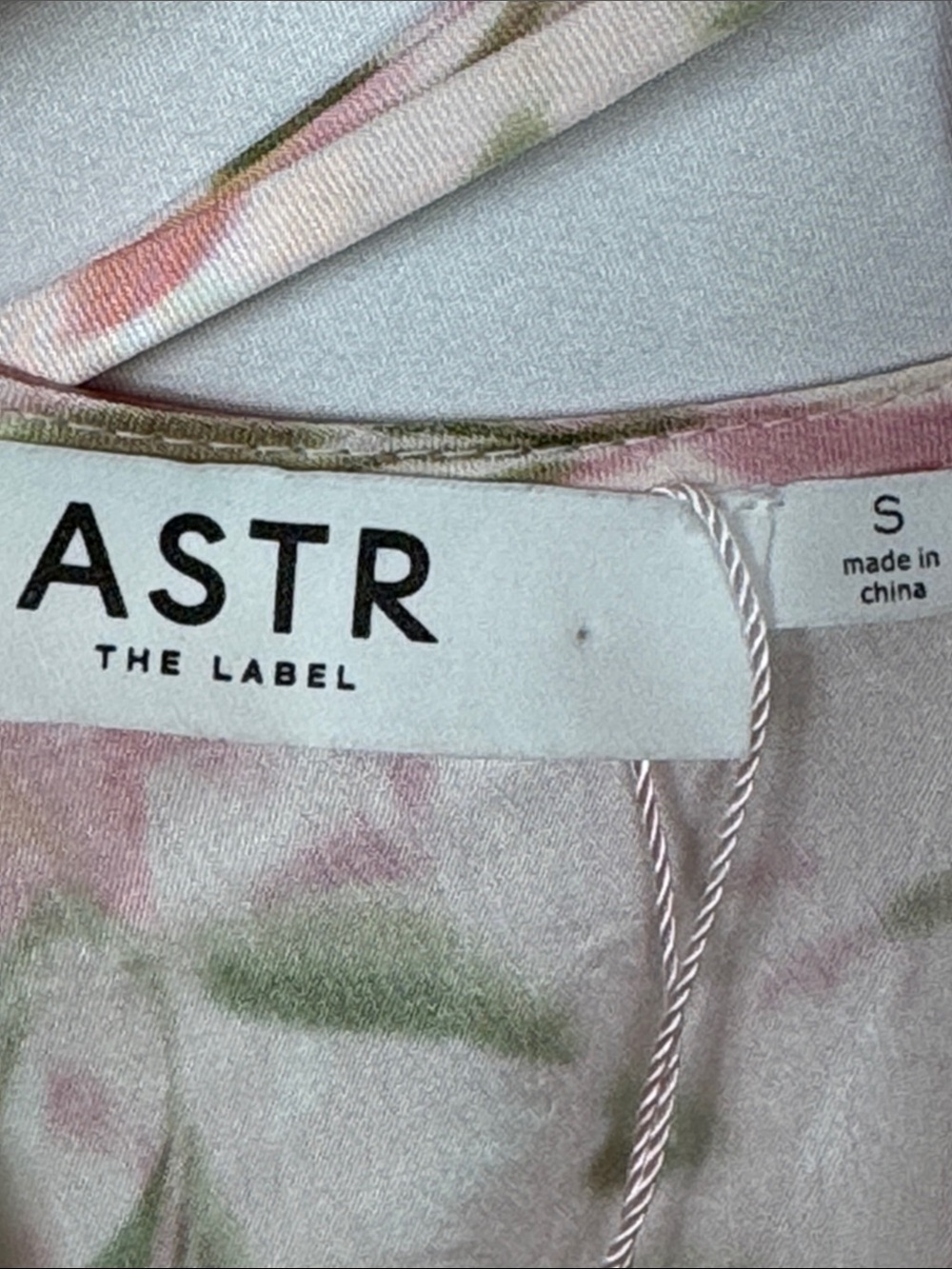 ASTR The Label Cowl Neck Satin Slip Midi Dress Size Small Floral Pink New - Picture 12 of 14